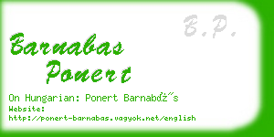 barnabas ponert business card